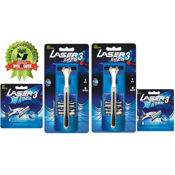 Laser Tech3 Rakhyvel 2-pack inklusive 12 rakblad