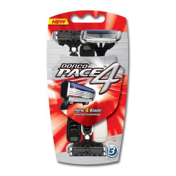 Rakhyvel Dorco Pace4 72 x 3-pack , 4-bladiga rakhyvlar för män, killar