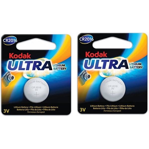 2-pack Batteri CR2016