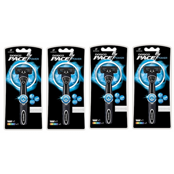 Dorco Pace6 Power Rakhyvel 4-pack Svart