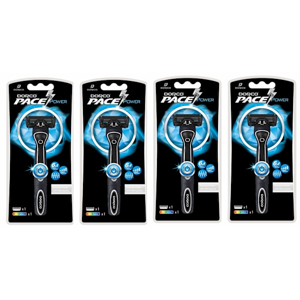 Dorco Pace6 Power Rakhyvel 4-pack Svart