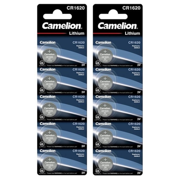 CR1620 Batterier 10-pack Litium Lithium Camelion Silver