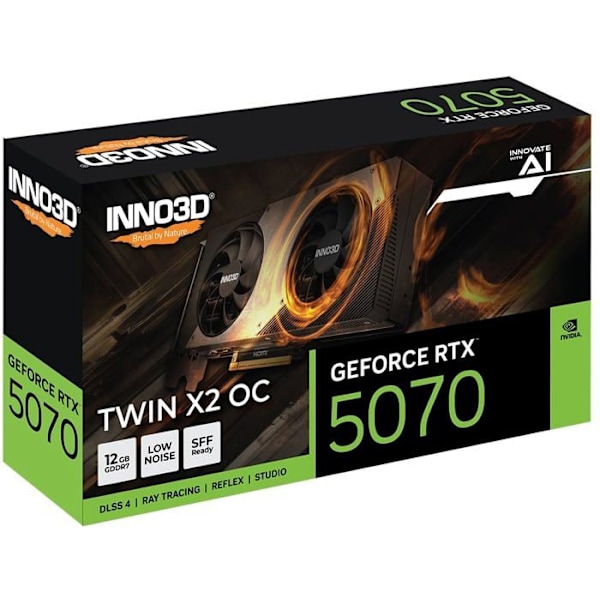 Grafikkort - INNO3D - GeForce RTX 5070 - 12Go GDDR7 - 2542 MHz - DLSS 4