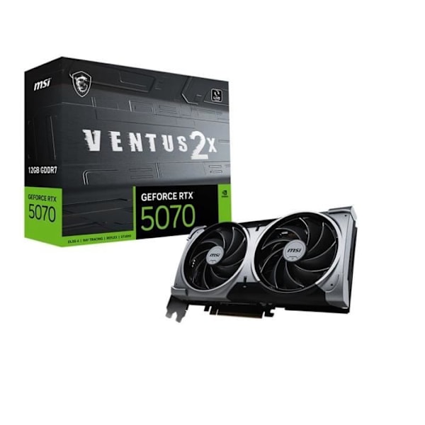 MSI - Intern grafikort - GeForce RTX 5070 12G VENTUS 2X OC Svart
