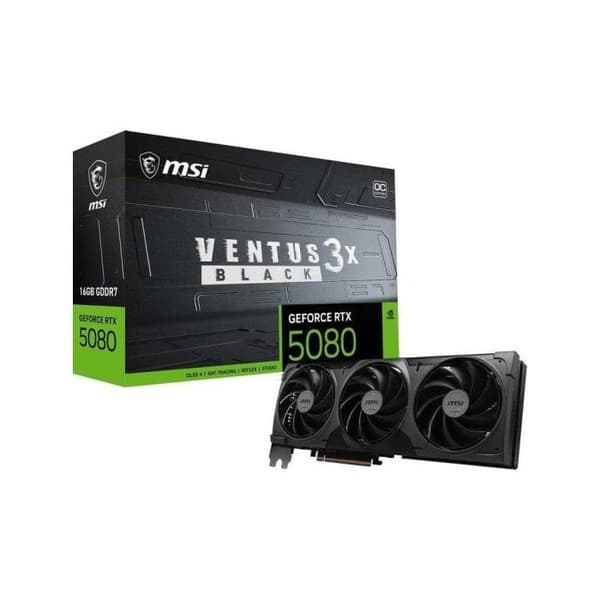 Grafikkort - MSI - GeForce RTX 5080 VENTUS 3X OC - 16 GB GDDR7 - DLSS 4.5 - Reflex 2