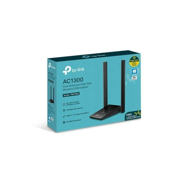 Mobil router - TP-LINK - Archer T4U Plus - USB-driven - 1300 Mbit/s - Trådlös