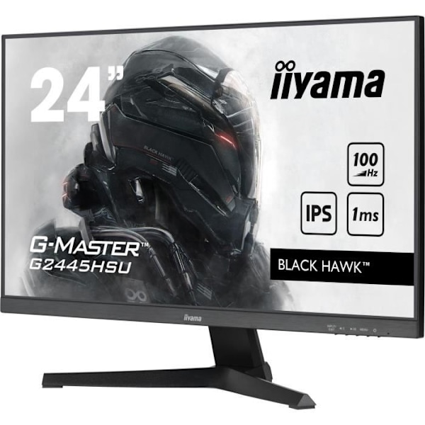 PC Gamer-skärm - IIYAMA - G2445HSU-B1 - 23,8" FHD - IPS-panel - 1ms - 100Hz - HDMI/DisplayPort / HUB-USB, högtalare