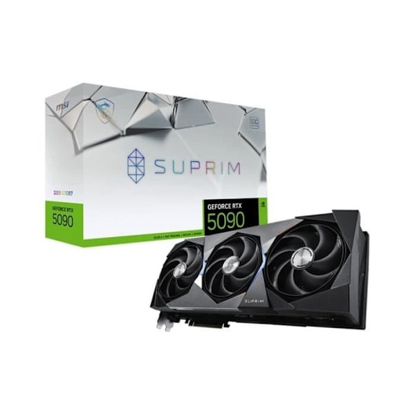 Grafikkort - MSI - SUPRIM GEFORCE RTX 5090 - 32 GB GDDR7 - 7680 x 4320 - PCI Express 5.0 Svart