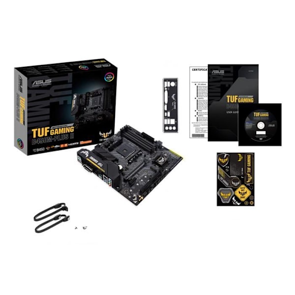 Moderkort - ASUS - TUF GAMING B450M-PLUS II - AMD B450 - Sockel AM4 - DDR4 SDRAM