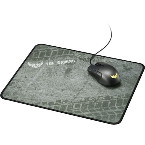 ASUS TUF Gaming P3 musmatta | Tygklädsel - Anti-fransande kanter - Halkfri bas - Industriell stil