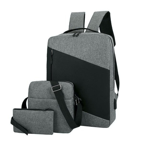 3 st/ set Business Satchel Nylon Laptop Väska Business Computer Ryggsäck med Pencil Bag Messenger Bag