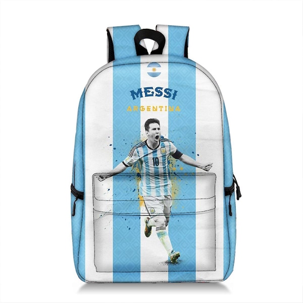 Messi 10 Anime skolryggsäck Casual Daypack Ryggsäck Cool bokväska