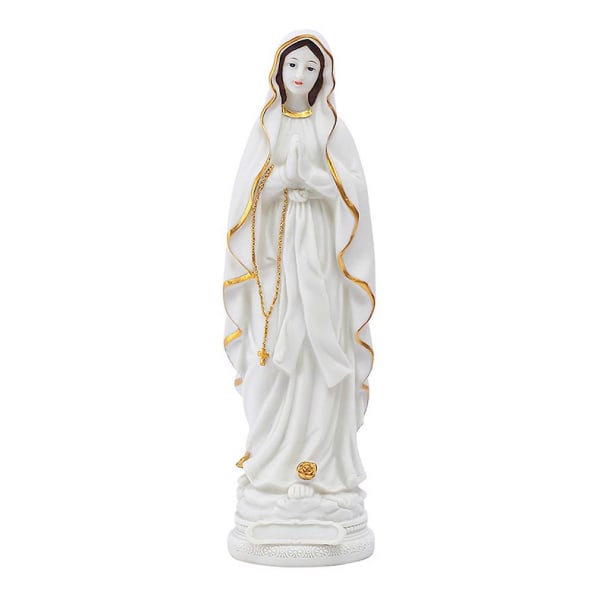 Religiös lysande palmfogad Jungfru Maria statyett Skulptur Staty för hem Skrivbordsdekoration Hantverk Bokhylla Ornament
