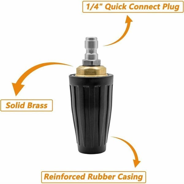 3600 PSI High Pressure Rotating Nozzle 1/4 Quick Connect Turbo Tip for Cold Water Pressure Washers Compatible with 040 Models