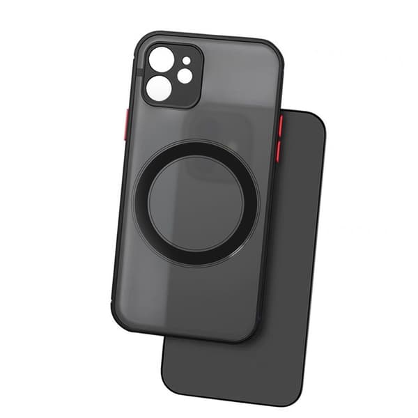 Magnetic Phone Case for iPhone Skin Feel Wireless Charging Phone Protective Case All-inclusive Drop Protection Black for iPhone 11