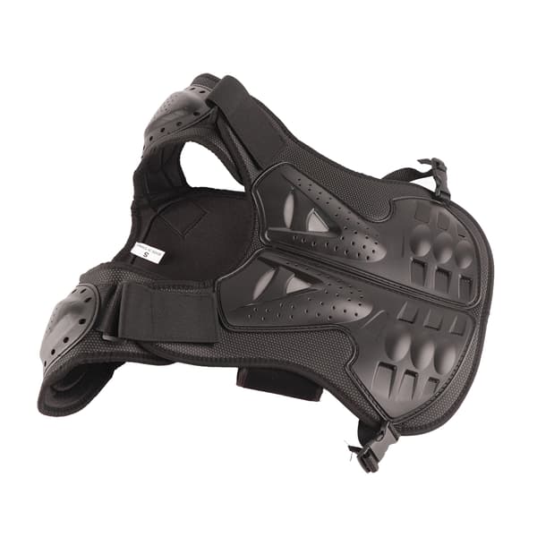 Kids Riding Chest Back Protector Skating Reflective Protective Vest Adjustable Jackets Black S