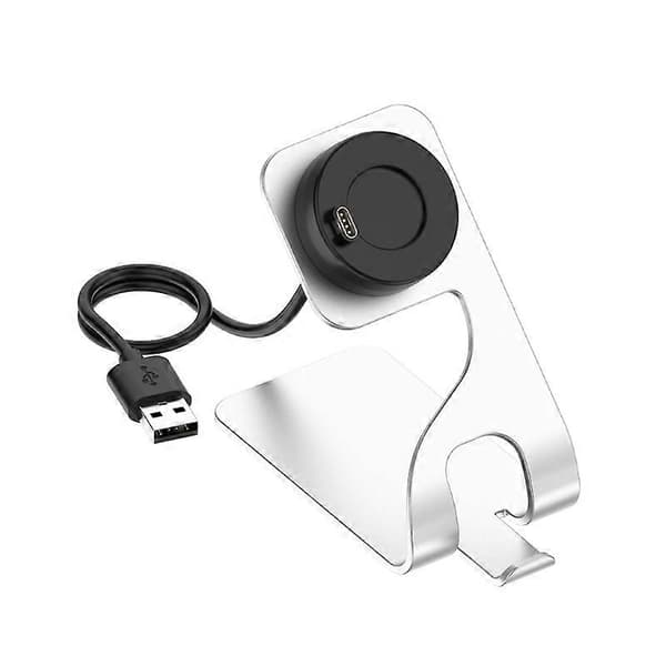 Til Garmin-Forerunner 55 Smartwatch Opladerholder Opladningsstander Dockingstation Sølv Silver