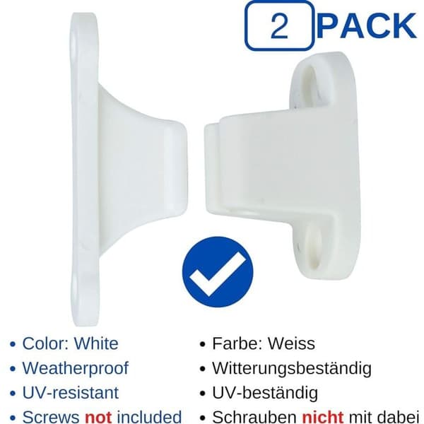 Husvagns- och husbilslås, 2-pack, vitt dörrlås, service- och förvaringsdörr, husbilssäkerhet