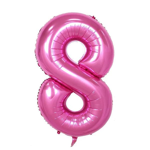 40 tums rosa folieballonger med födelsedagsnummer 18 Grattis Bi