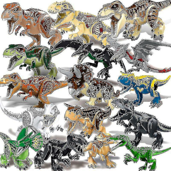 1 kpl Jurassic Big Size Dinosaur Building Blocks T-rex Quetzalcoatlus Spinosaurus Action Figures Lasten lelut Chinese dragon