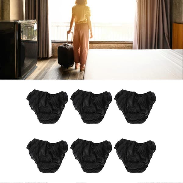 50 stk. engangstrusser, sorte, one size, passer de fleste, bærbare rejsetrusser til udendørs turisme, hotel
