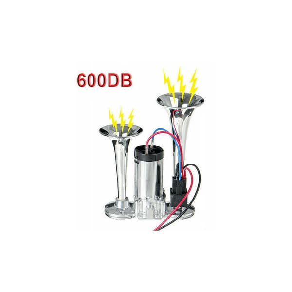 600DB 12V Dubbla Trumpeter Elektrisk Solenoidventil Super Hög Ljud