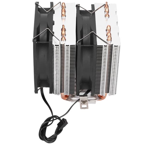 CPU-blæser med dobbelt tårn, 2 90 mm/3,5 tommer blæsere, 6 varmerør, lavt støjniveau, computerkøler til PC