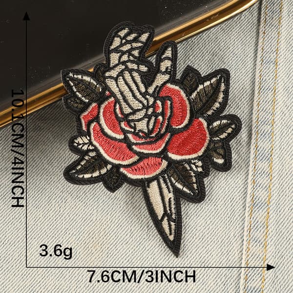 Dark Embroidered Appliques Iron-On Patch for Backpacks, Rock Band Patch for Jackets, Cool Sew-On Patch for Clothing, Jea