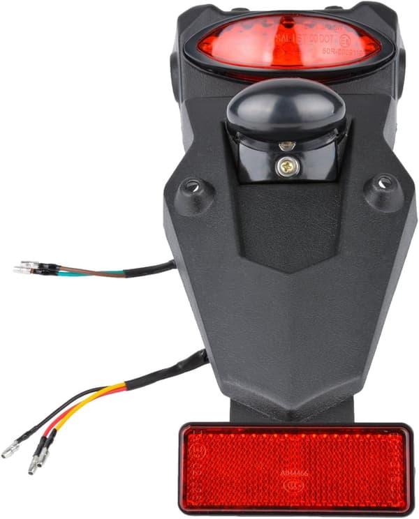 Universell 12V LED-bakskjerm og baklys for motorsykkel med bremselys