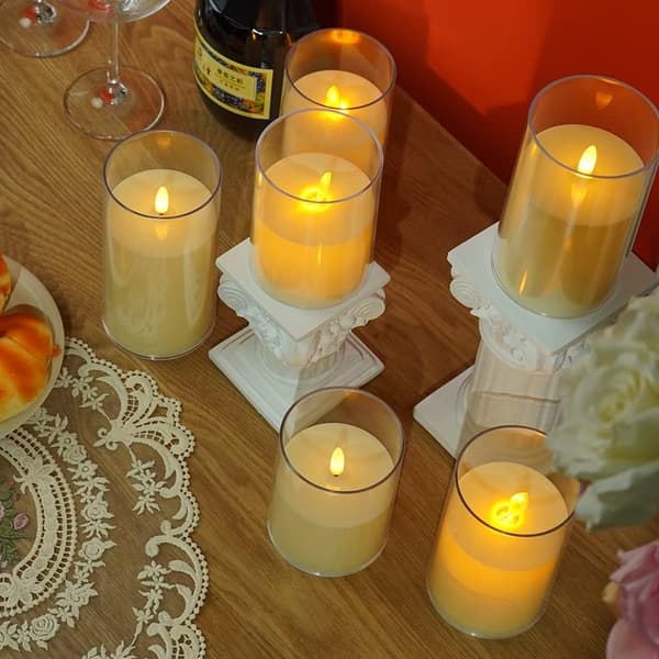 LED-ljusset - Elektriskt - 3 olika storlekar - Varmvitt - Flamfritt - Set med 3