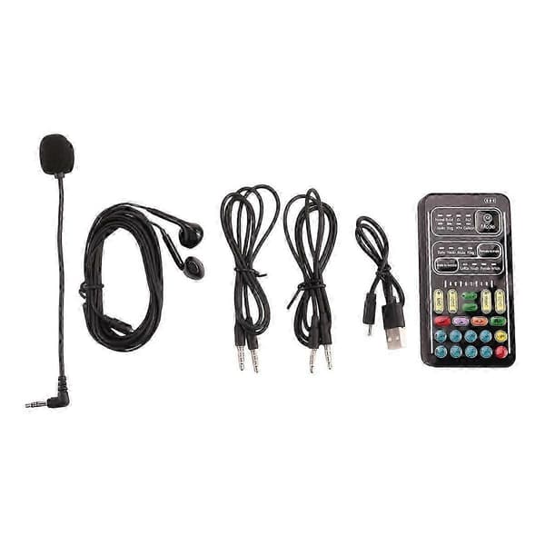 Stemmeveksler Håndholdt Mikrofon med Lyd Multifunksjonell Effektmaskin for Telefon//Switch (i9)