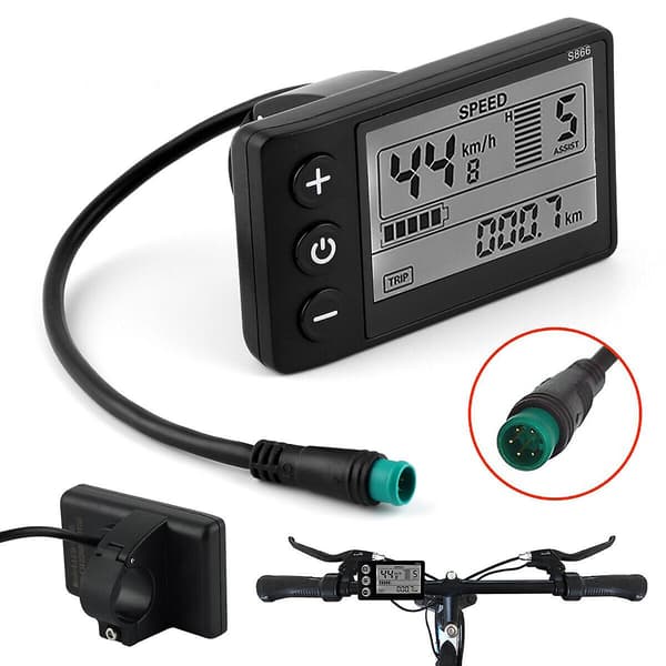 Ny LCD-skærm til E-cykel 24V/36V/48V Display E-cykel Elcykel