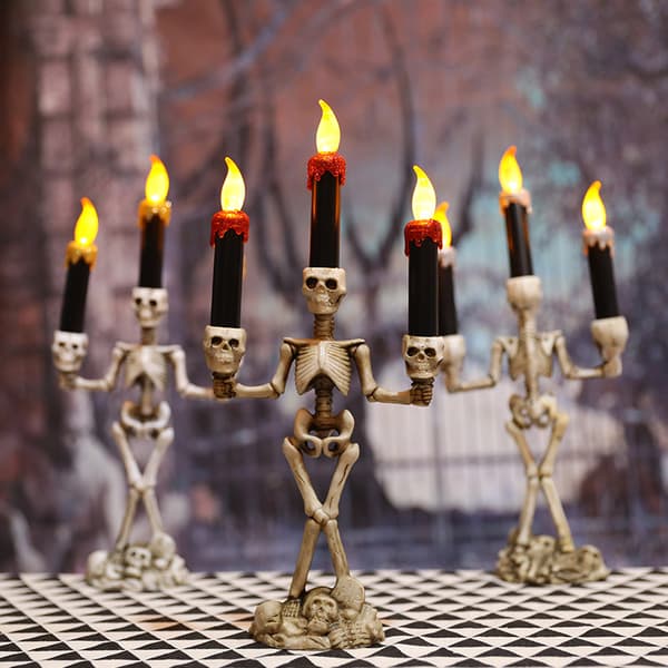 Halloween skjelett tre lys elektronisk dekorasjon lysende s