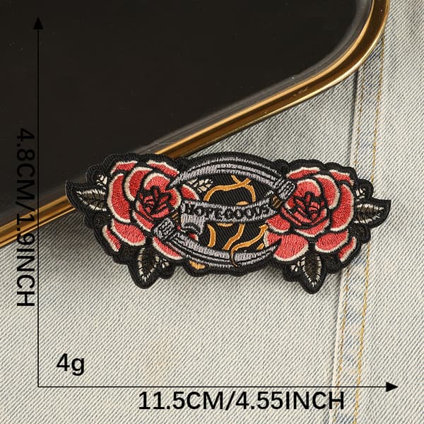 Dark Embroidered Appliques Iron-On Patch for Backpacks, Rock Band Patch for Jackets, Cool Sew-On Patch for Clothing, Jea