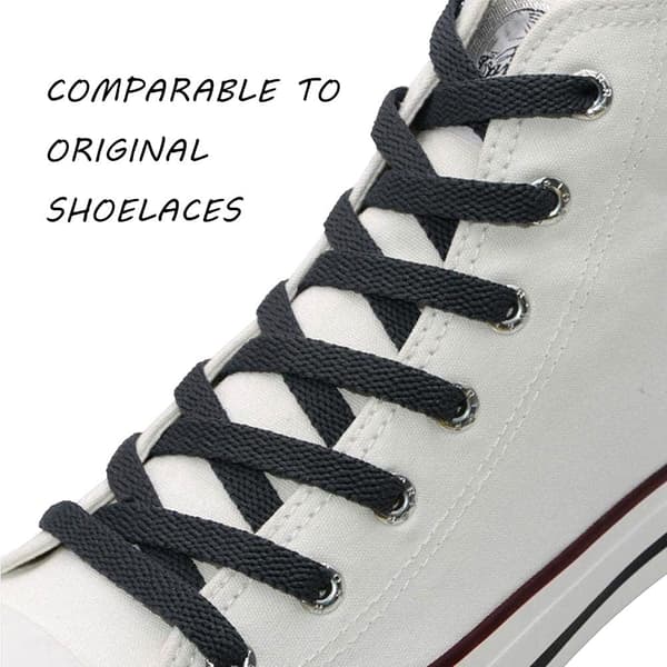 80 cm flade snørebånd til sneakers - Økonomiske 8 mm brede