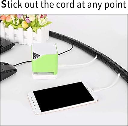 Sort og grå, kabelbeskytter 2-pak, fleksibelt sortiment 2x3M PE-kabel