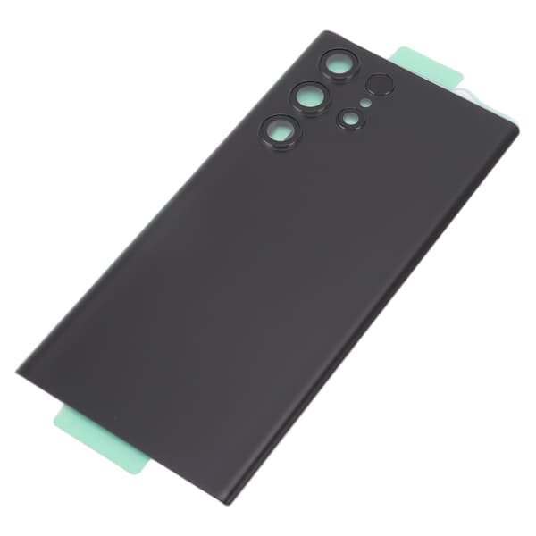 Bageste glasdæksel udskiftningsbatteridæksel hus bagpanel til Samsung Galaxy S22 Ultra 5G S908U S908F sort