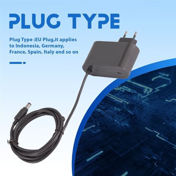 Strømadapteroplader til DC30 DC31 DC34 DC35 DC44 DC45 DC56 DC57 Robotstøvsuger Dele Tilbehør - EU-stik..DEBUNS