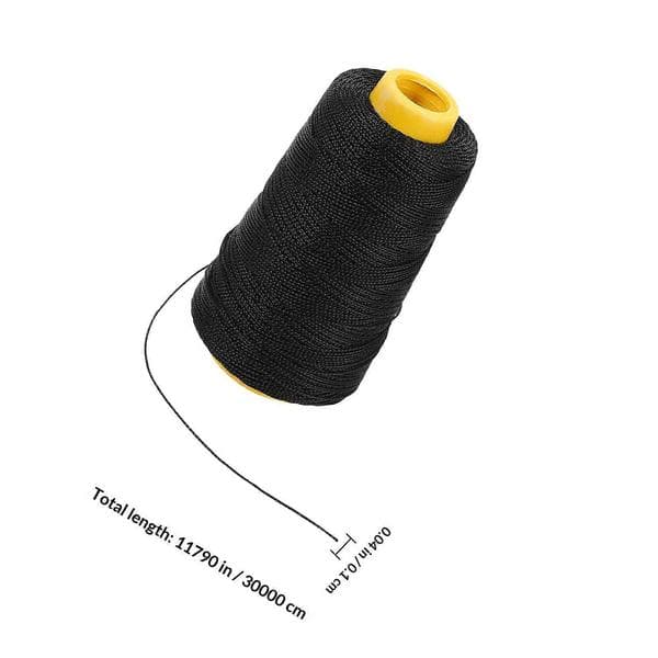 Sytråd Nylon Dekorativ Tråd til Håndsyning 1 Rulle Sort Stærk og Glat