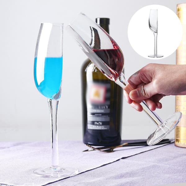 Ett halvt vinglas 1/2 set Eleganta vinkoppar för champagnevin 2pcs