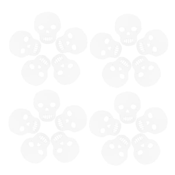 Halloween Skull Confetti Table Decorations White 3x2.5cm Paper 200pcs White 3X2.5CM