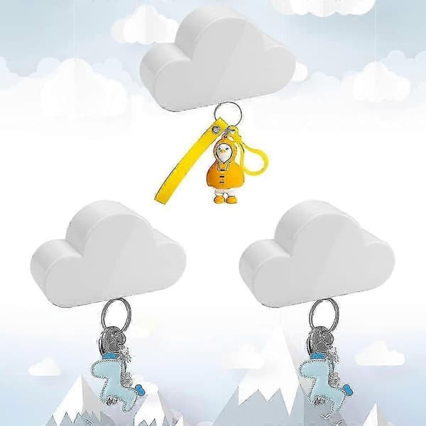 3-pack Magnetic Key, No Drilling Strong Magnetic Key Holder Cloud Key Magnetic Gift