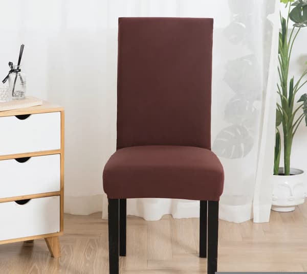 6 stk Stretch Stoltrekk - Vaskbare Stretch Stoltrekk Brun Brun