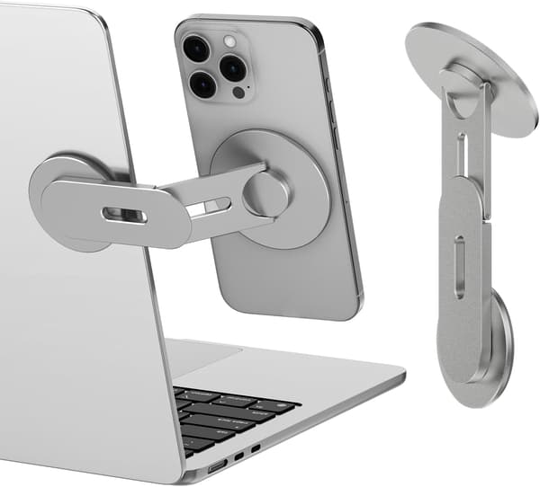Magnetic Phone Stand for Laptop, 3-Dimensional Adjustable Mount for Continuity Camera