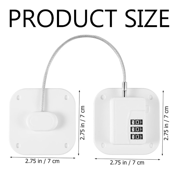 2-pack Refrigerator Locks with Password, Child Safety Locks, Digital Window Restrictor with Code - Strong Adhesive Combination Lock, for Drawer, Refrigerator