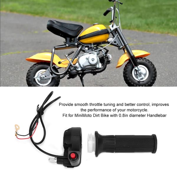 Throttle Handle with Stop Button Fits for 47cc 49cc Mini Moto Dirt Bike Handlebar