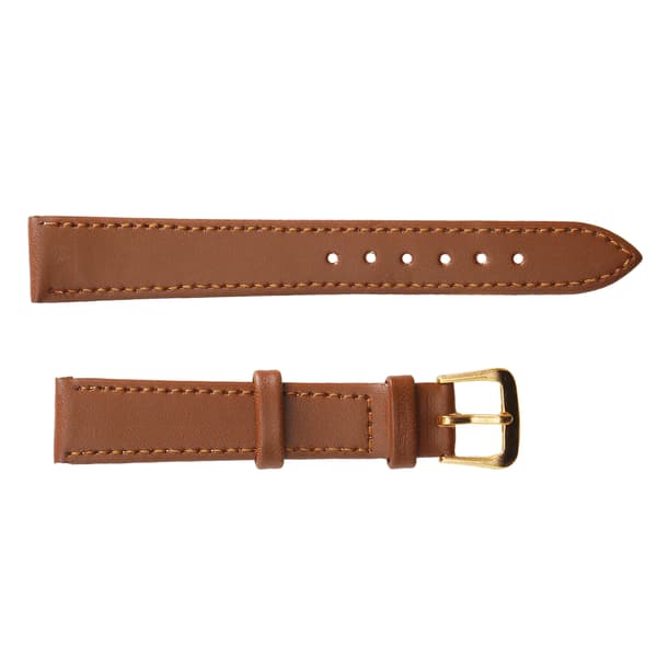 Unisex Universal Watch with Buckle PU Leather Replacement Strap Accessory Brown 16mm / 0.63in