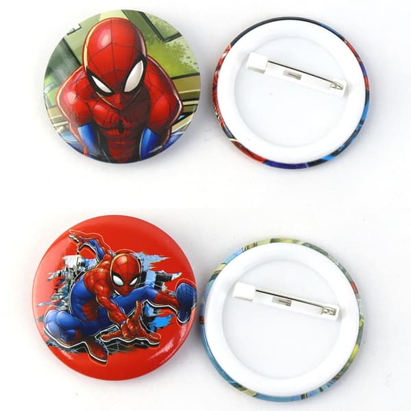 12-pak runde Spider-Man knappenåle
