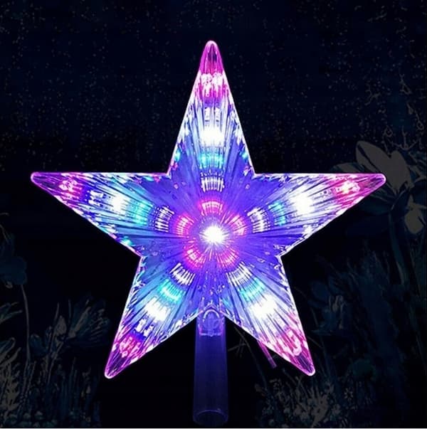 LED STJERNETOPP Juletrepynt Juletrebelysning