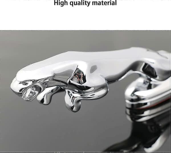 Til Jaguar 3D-emblem bil front kølerfigur bilbeskyttelse krom ørn mærke biltilbehør Boris - HF